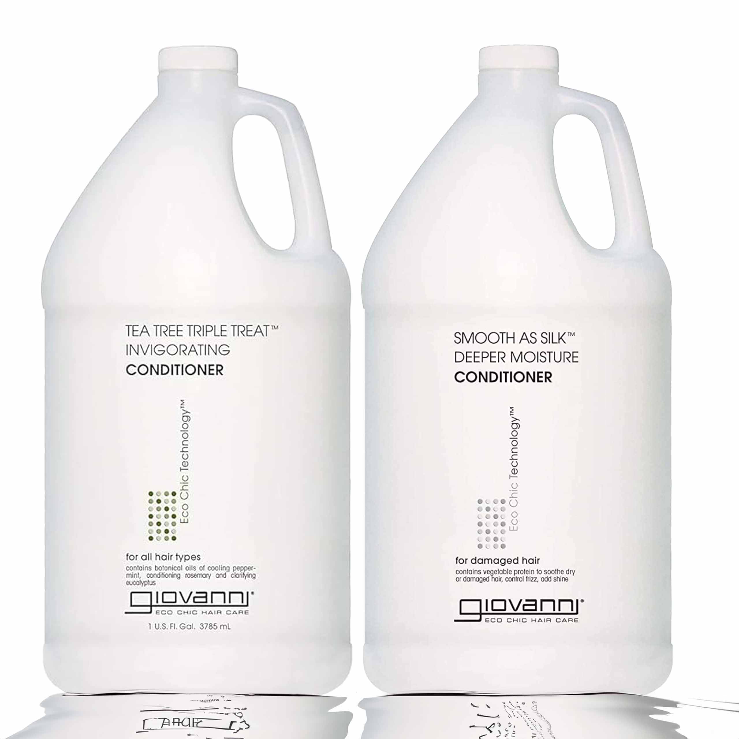 two 1-gal containers of conditioner